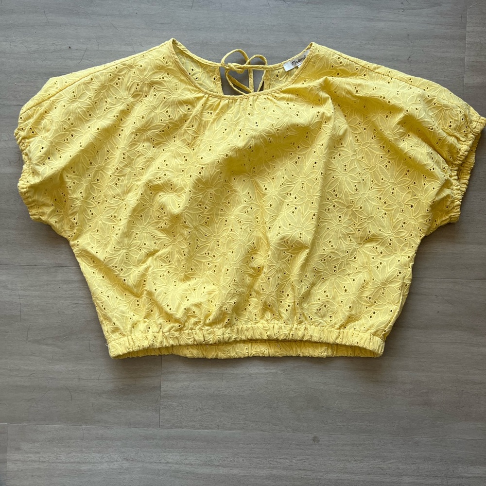 Madewell cropped blouse